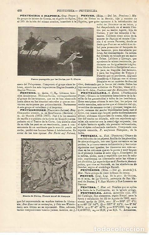 Otros art&iacute;culos de coleccionismo en papel: LAMINA ESPASA 15702: Muerte de Penteo - Varios