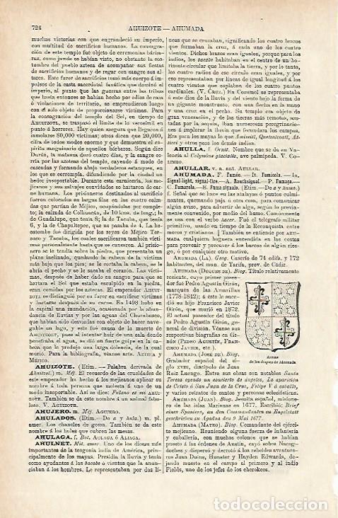 Otros art&iacute;culos de coleccionismo en papel: LAMINA ESPASA 15471: Armas de los duques de Ahumada - Varios