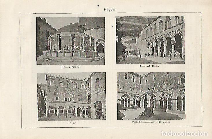 Otros art&iacute;culos de coleccionismo en papel: LAMINA ESPASA 15914: Edificios de Ragusa Italia - Varios