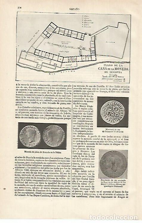 Otros art&iacute;culos de coleccionismo en papel: LAMINA ESPASA 15605: plano de la Casa de la Moneda de Segovia - Varios