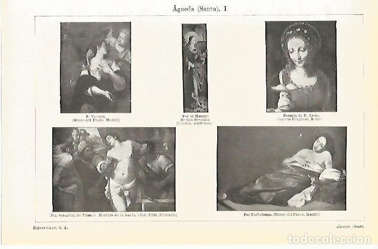 Otros art&iacute;culos de coleccionismo en papel: LAMINA ESPASA 15435: Santa Agueda - Varios
