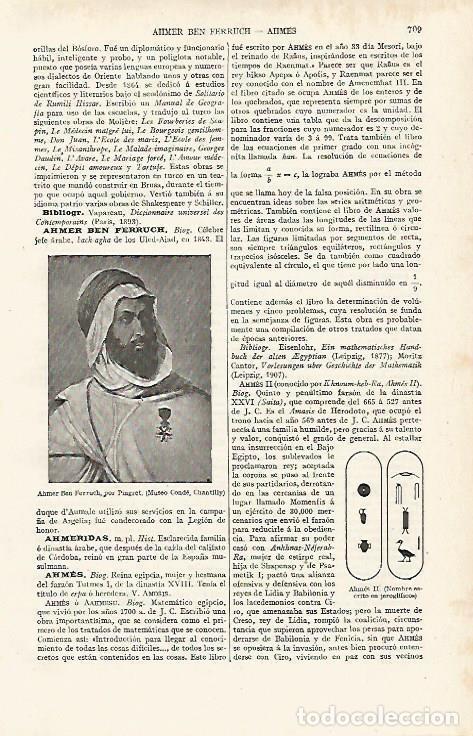 Otros art&iacute;culos de coleccionismo en papel: LAMINA ESPASA 15468: Ahmer Ben Ferruch por Pingret - Varios