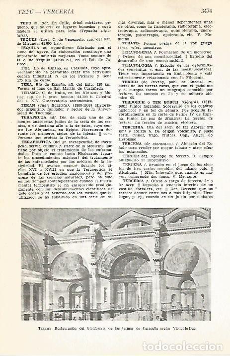 Otros art&iacute;culos de coleccionismo en papel: LAMINA VOX 16701: Reconstrucciion de las termas de Caracalla - Varios