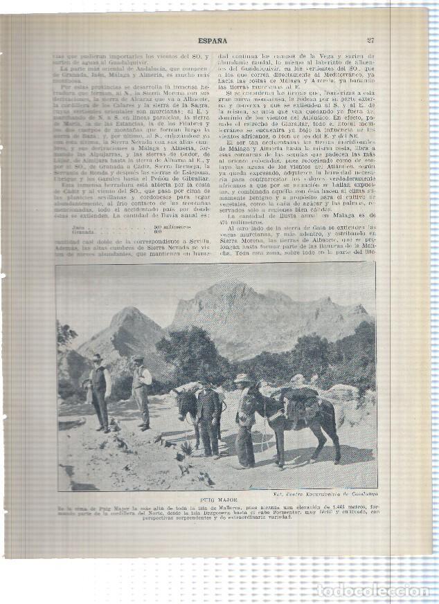 Outros artigos de papel: Lamina/sheet/feuille numerada 027/028: Puig Major en Mallorca y vista del Montseny en catalu&ntilde;a