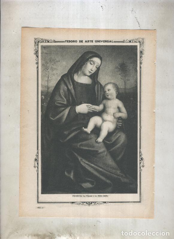 Otros art&iacute;culos de coleccionismo en papel: Lamina 024: La Virgen y el Ni&ntilde;o Jesus de Francia - Varios