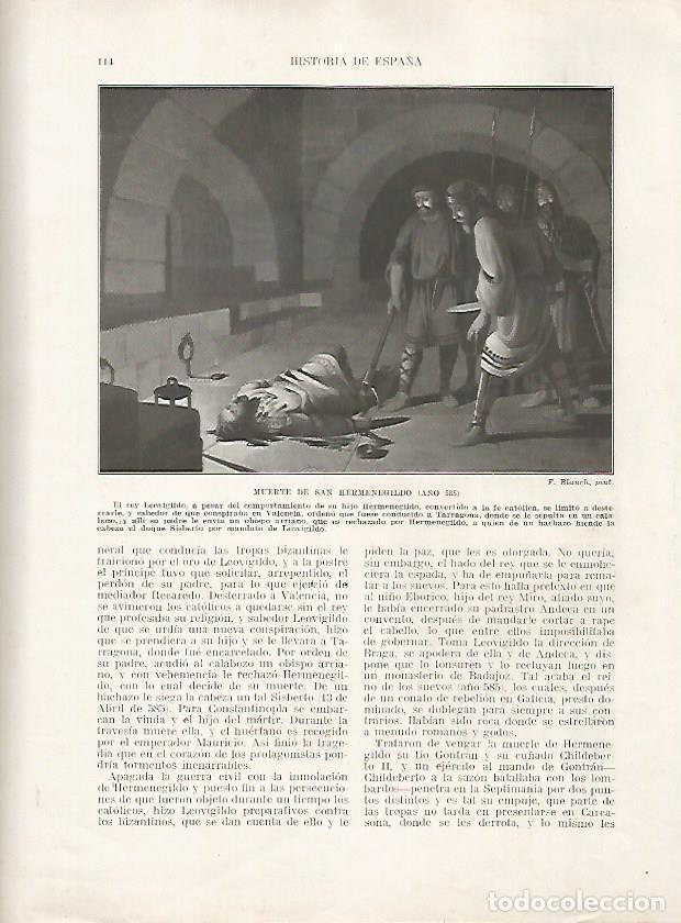 Otros art&iacute;culos de coleccionismo en papel: LAMINA 18133: Muerte de San Hermenegildo en 585 - Manuel Rodriguez Codola y Miguel S. Oliver