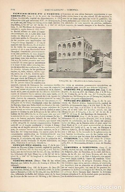 Otros art&iacute;culos de coleccionismo en papel: LAMINA ESPASA 5796: Edificio de la Marina Francesa en Tchung-king-fu China - Varios Autores