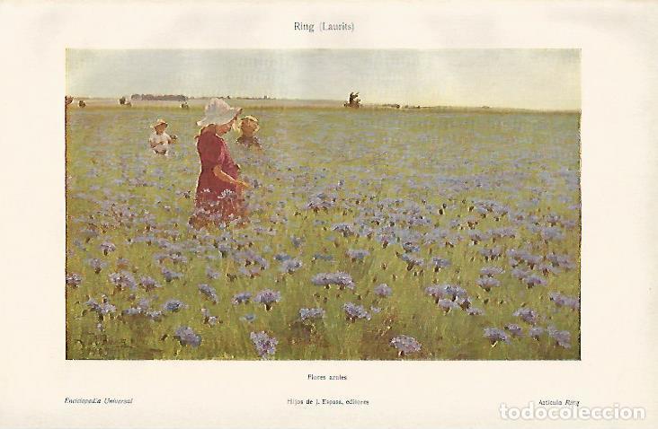 Otros art&iacute;culos de coleccionismo en papel: LAMINA ESPASA 6579: Flores azules por L. Ring - Varios Autores