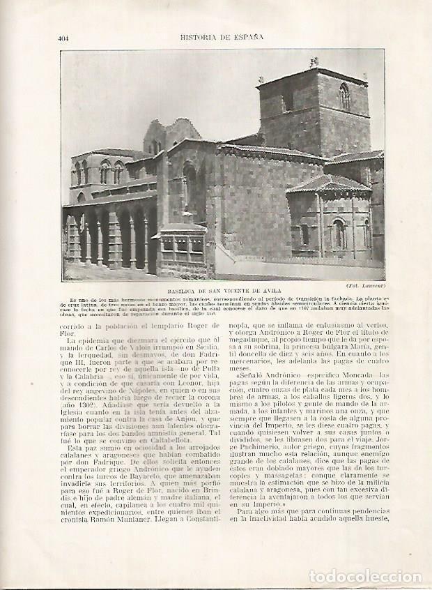 Otros art&iacute;culos de coleccionismo en papel: LAMINA 18241: Basilica de San Vicente de Avila - Manuel Rodriguez Codola y Miguel S. Oliver