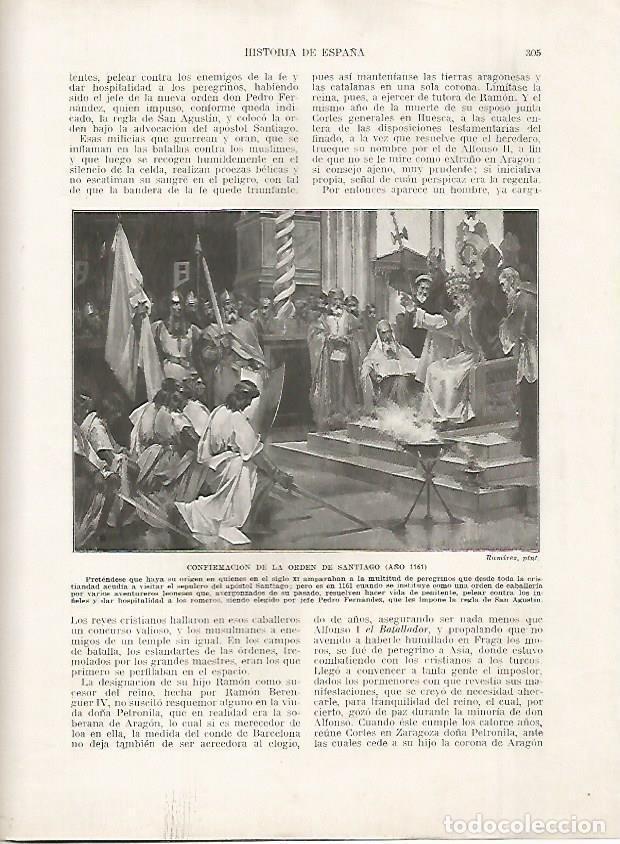 Otros art&iacute;culos de coleccionismo en papel: LAMINA 18204: Confirmacion de la Orden de Santiago en el 1161 - Manuel Rodriguez Codola y Miguel S.