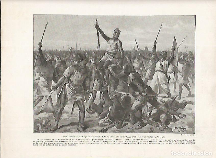 Paper Collecting Others: LAMINA 18198: Alfonso Enriquez es proclamado rey de Portugal en el 1139 - Manuel Rodriguez Codola y