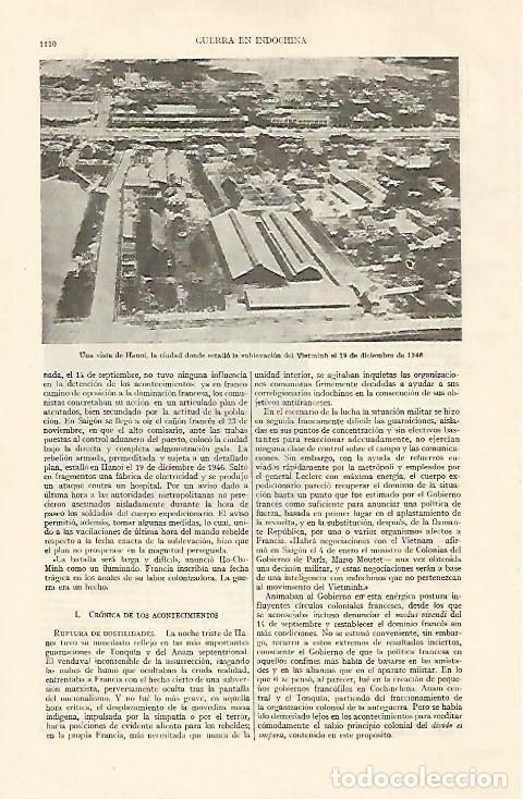 Otros art&iacute;culos de coleccionismo en papel: LAMINA ESPASA 22119: Vista de Hanoi Vietnam - Varios