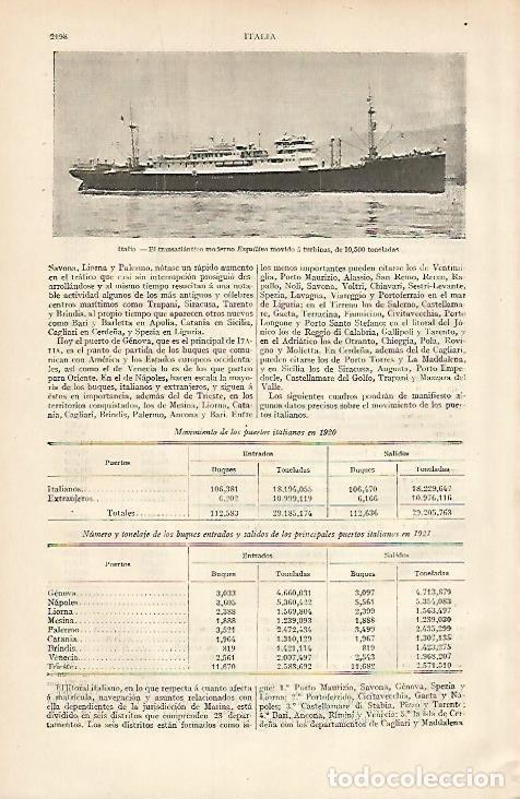 Otros art&iacute;culos de coleccionismo en papel: LAMINA ESPASA 7274: Transatlantico Esquilino - Varios