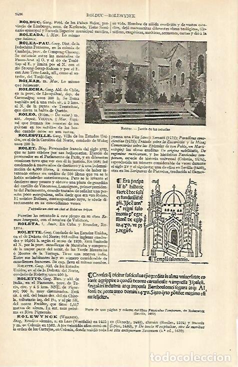 Otros art&iacute;culos de coleccionismo en papel: LAMINA ESPASA 13754: Jardin de las escuelas de Rolduc Paises Bajos - Varios