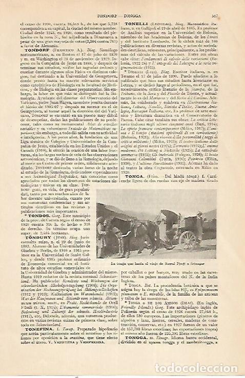 Otros art&iacute;culos de coleccionismo en papel: LAMINA ESPASA 22398: Tonga hindu - Varios