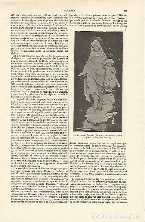 Otros art&iacute;culos de coleccionismo en papel: LAMINA ESPASA 16944: La Virgen del Rosario - Varios