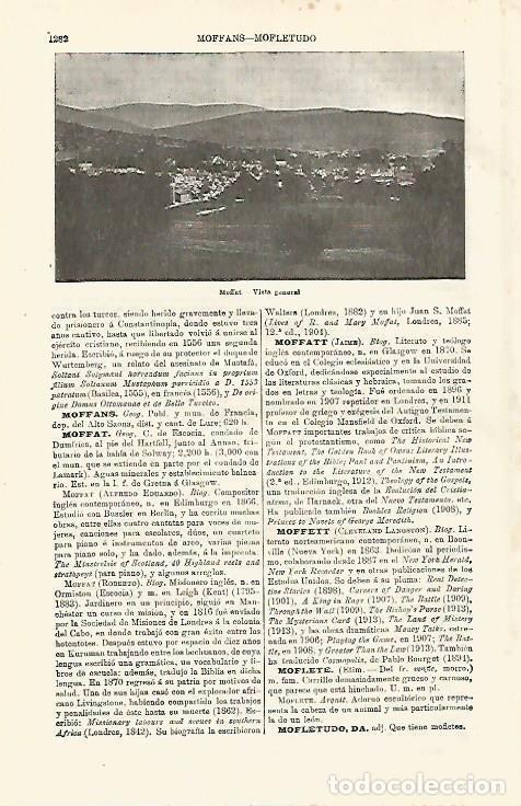 Otros art&iacute;culos de coleccionismo en papel: LAMINA ESPASA 24164: Vista de Moffat - Varios