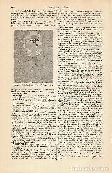 Otros art&iacute;culos de coleccionismo en papel: LAMINA ESPASA 4960: Muchacha de Bali por Nieuwenkamp - Varios Autores