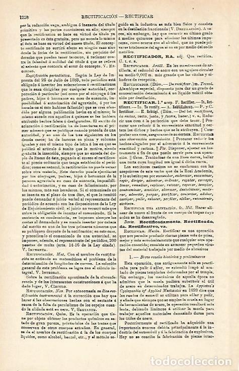 Otros art&iacute;culos de coleccionismo en papel: LAMINA ESPASA 16031: Articulo dedicado a RECTIFICAR - Varios