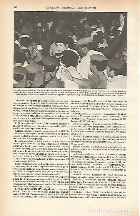 Otros art&iacute;culos de coleccionismo en papel: LAMINA ESPASA 26650: Gadaffi en 1980 - Varios