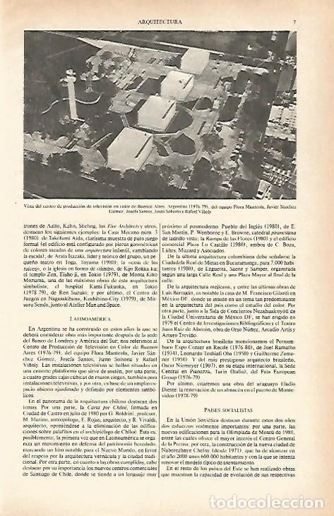 Otros art&iacute;culos de coleccionismo en papel: LAMINA ESPASA 26566: Vista aerea del Centro de TV en Buenos Aires - Varios