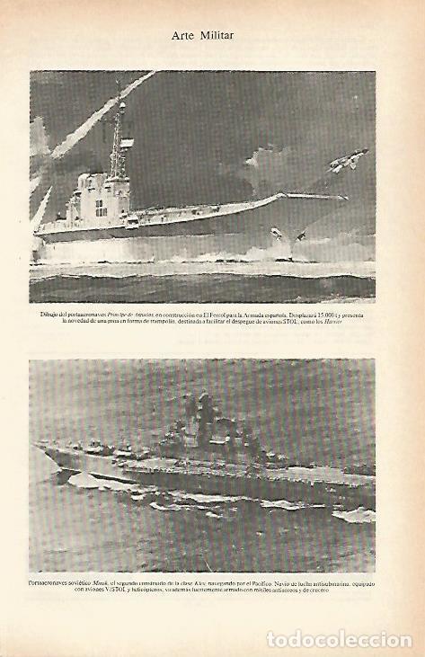 Otros art&iacute;culos de coleccionismo en papel: LAMINA ESPASA 26571: Portaaviones Principe de Asturias y portaaviones Minsk de URSS - Varios