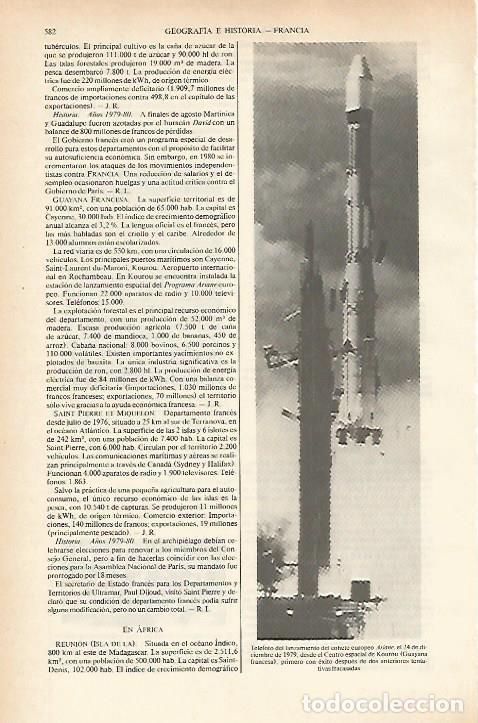 Otros art&iacute;culos de coleccionismo en papel: LAMINA ESPASA 26642: Lanzamiento del cohete Ariane el 24 de diciembre de 1979 - Varios
