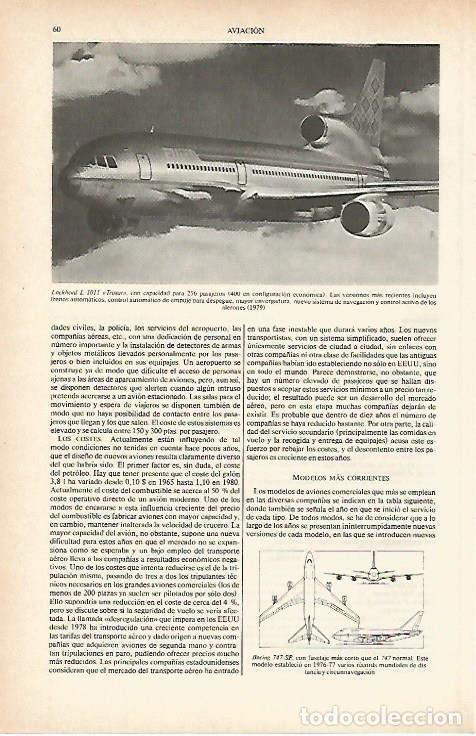 Otros art&iacute;culos de coleccionismo en papel: LAMINA ESPASA 26587: El Lockheed L-1011 Tristar - Varios