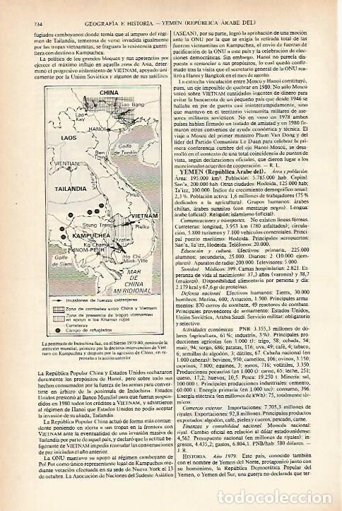 Otros art&iacute;culos de coleccionismo en papel: LAMINA ESPASA 26675: Mapa de la peninsula de Indochina - Varios