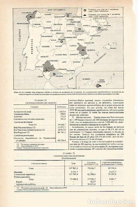 Otros art&iacute;culos de coleccionismo en papel: LAMINA ESPASA 26627: Mapa de Espa&ntilde;a de accidentes de trafico - Varios