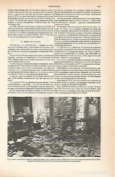 Otros art&iacute;culos de coleccionismo en papel: LAMINA ESPASA 26694: Redaccion de la revista El Papus despues del atentado de 1977 - Varios