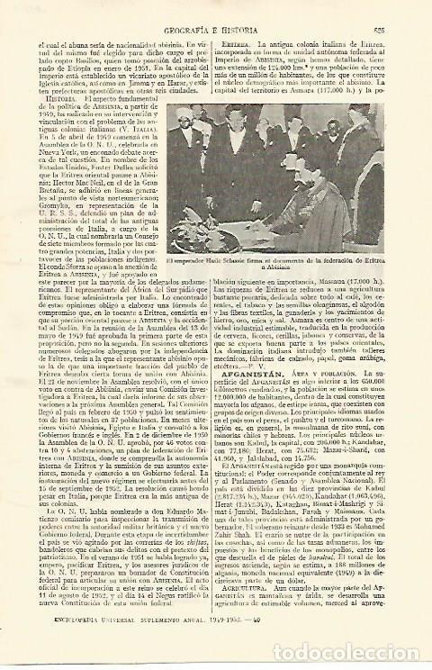 Otros art&iacute;culos de coleccionismo en papel: LAMINA ESPASA 26754: El emperador de Eritrea (Etiopia) Haile Selassie - Varios