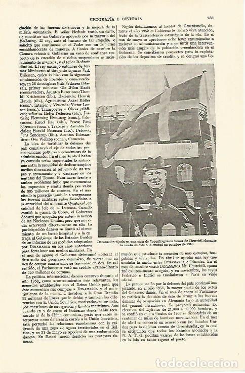 Otros art&iacute;culos de coleccionismo en papel: LAMINA ESPASA 26770: Decoracion en una casa de Copenhague en honor a Churchill - Varios