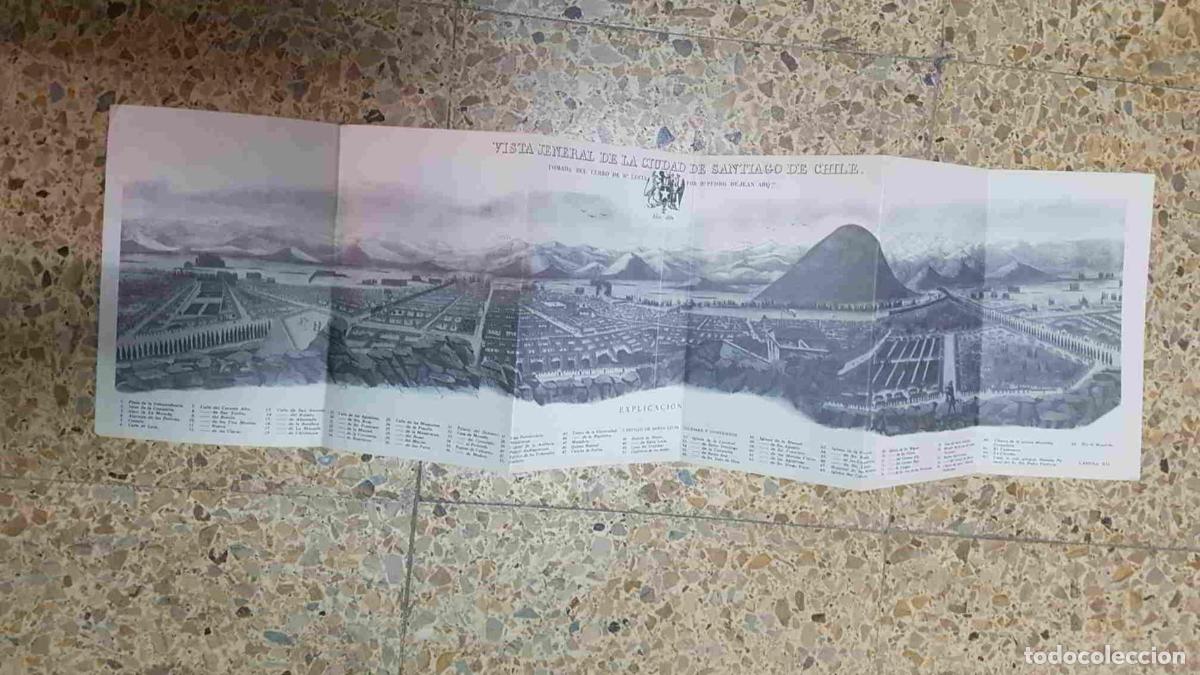 Otros art&iacute;culos de coleccionismo en papel: Lamina de Chile (num C28): Vista general de la ciudad de Santiago de Chile tomada del Cerro de Santa