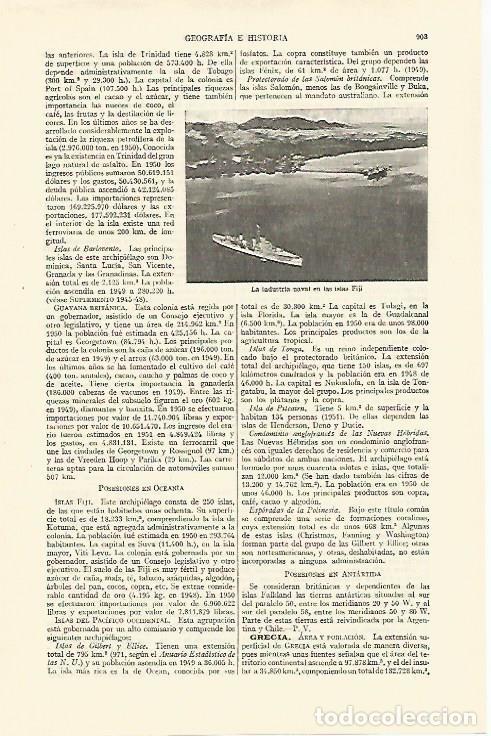 Otros art&iacute;culos de coleccionismo en papel: LAMINA ESPASA 26788: Industria naval en las islas Fiji - Varios