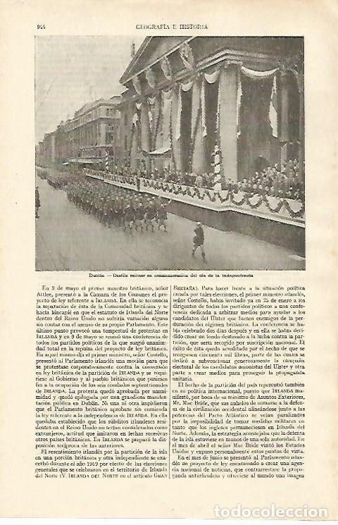 Otros art&iacute;culos de coleccionismo en papel: LAMINA ESPASA 26793: Desfile militar en Dublin - Varios