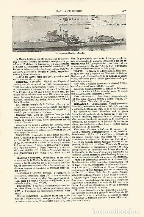 Otros art&iacute;culos de coleccionismo en papel: LAMINA ESPASA 26832: El torpedero Hastings de Grecia - Varios