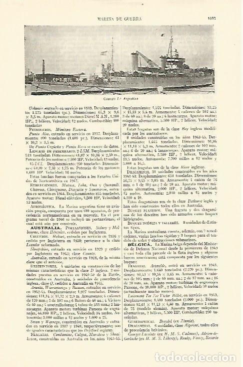 Otros art&iacute;culos de coleccionismo en papel: LAMINA ESPASA 26813: Crucero La Argentina - Varios