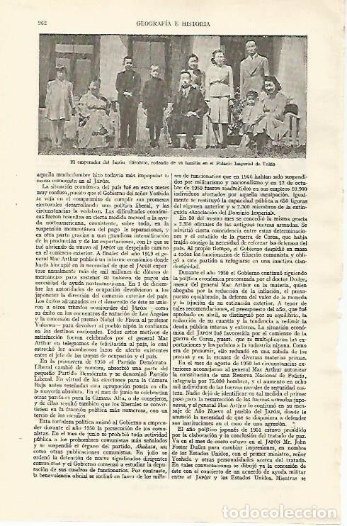 Otros art&iacute;culos de coleccionismo en papel: LAMINA ESPASA 26795: El emperador de Japon Hirohito con su familia - Varios