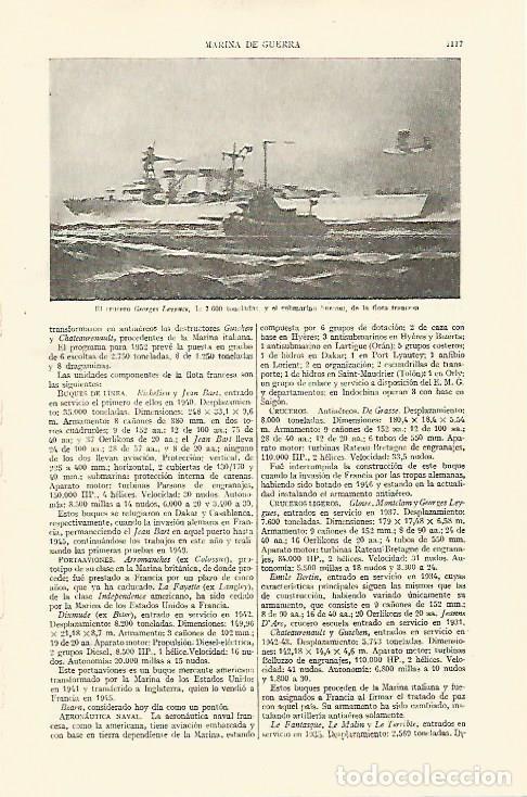 Otros art&iacute;culos de coleccionismo en papel: LAMINA ESPASA 26826: El crucero Georges Leygues de Francia - Varios