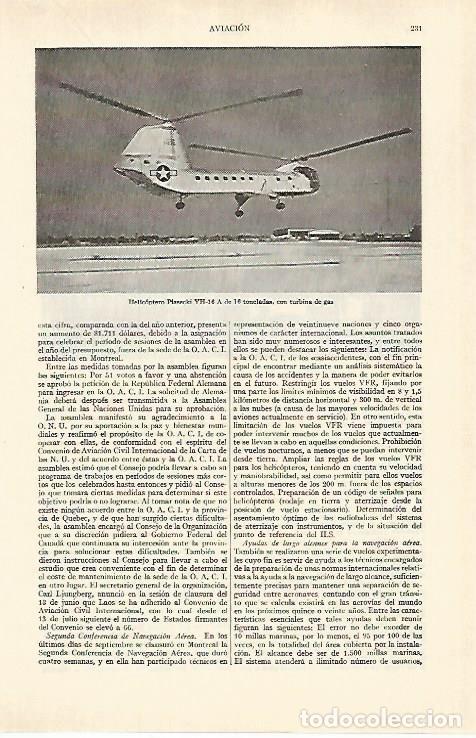 Otros art&iacute;culos de coleccionismo en papel: LAMINA ESPASA 26919: Helicoptero Piasecki YH-16 A - Varios