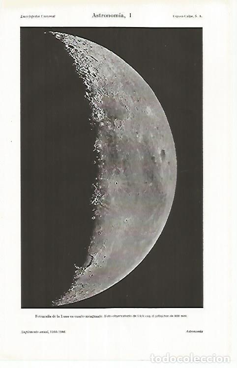 Otros art&iacute;culos de coleccionismo en papel: LAMINA ESPASA 26916: Fotografia de la Luna - Varios