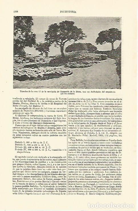 Otros art&iacute;culos de coleccionismo en papel: LAMINA ESPASA 26869: Tumulos de Chamartin de la Sierra - Varios