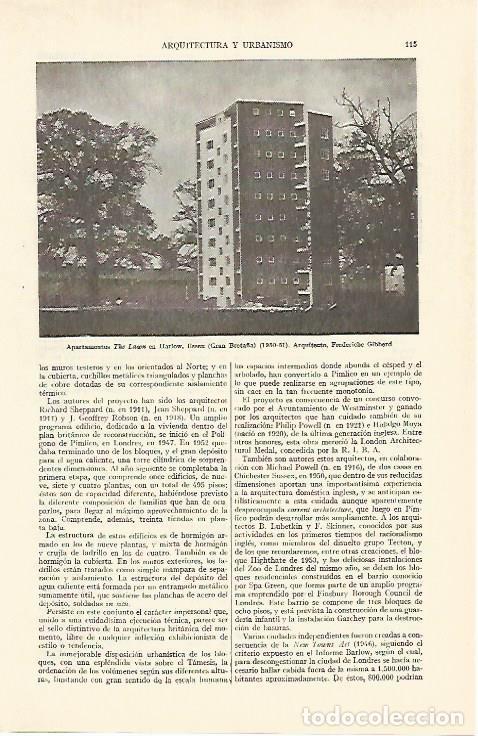 Otros art&iacute;culos de coleccionismo en papel: LAMINA ESPASA 26906: Apartamentos The Lawn en Essex Gran Breta&ntilde;a - Varios