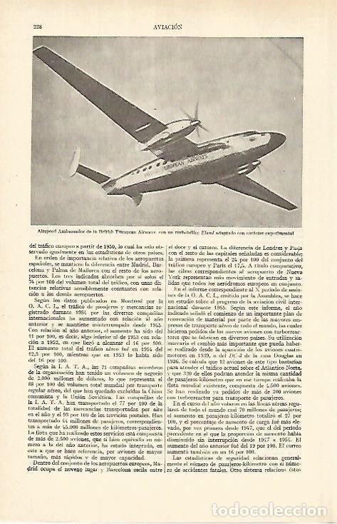 Otros art&iacute;culos de coleccionismo en papel: LAMINA ESPASA 26918: Airspeed Ambassador de la British European Airways - Varios