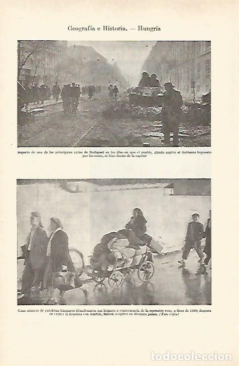 Altri oggetti di carta: LAMINA ESPASA 27018: Disturbios en Budapest en 1956 - Varios
