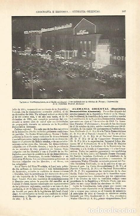 Otros art&iacute;culos de coleccionismo en papel: LAMINA ESPASA 26954: Kurfurstendamm en Berlin - Varios