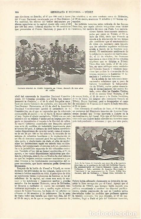 Otros art&iacute;culos de coleccionismo en papel: LAMINA ESPASA 27036: Entrada triunfal de Burguiba en Tunez - Varios