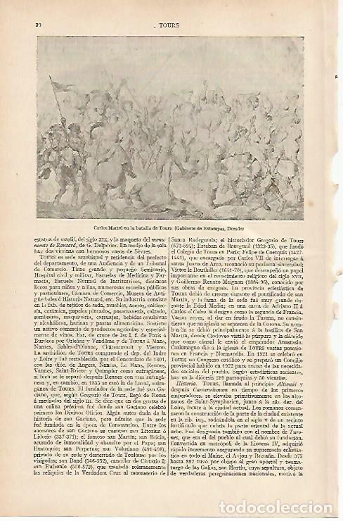 Otros art&iacute;culos de coleccionismo en papel: LAMINA ESPASA 10976: Carlos Marten en la batalla de Tours - Varios