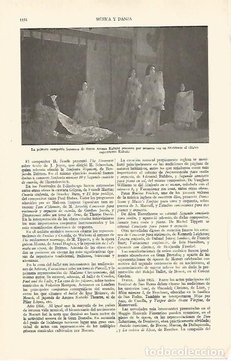 Otros art&iacute;culos de coleccionismo en papel: LAMINA ESPASA 27054: Compa&ntilde;ia de danza Azuma Kabuki de Japon - Varios